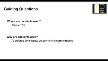 Quotients in ZK Protocols (RISC Zero Study Club)