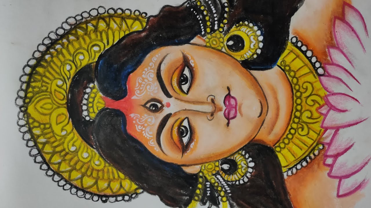 Durga Llustration Goddess Durga Face Indian Stock Vector (Royalty Free)  2352234015 | Shutterstock
