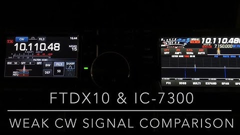 FTdx10 & IC-7300: Vergelijking van zwakke CW-signalen bij ontvangst (video #24 in deze serie) #ft...