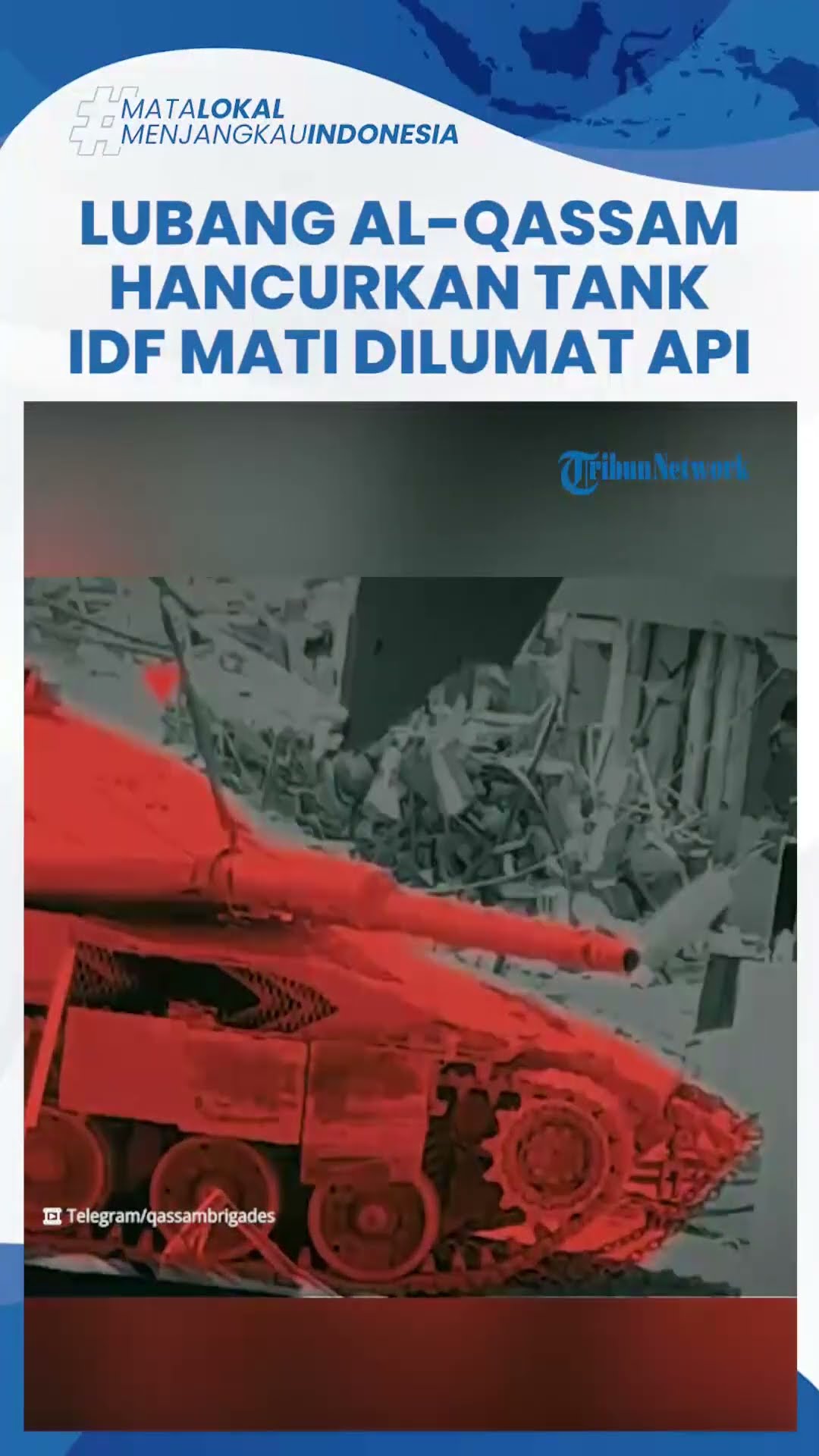 Lubang 'Ajaib' Brigade Al-Qassam Ledakkan Tank-tank Israel, IDF Gosong Dilumat Api di Dalam Tank