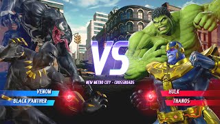 Venom & Black Panther VS Hulk & Thanos I Marvel vs Capcom Infinite