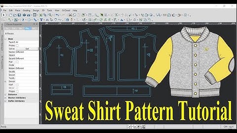 Sweatshirt Pattern Tutorial/Bomber Jacket Pattern Making/Sweat Shirt Design/Jacket Design