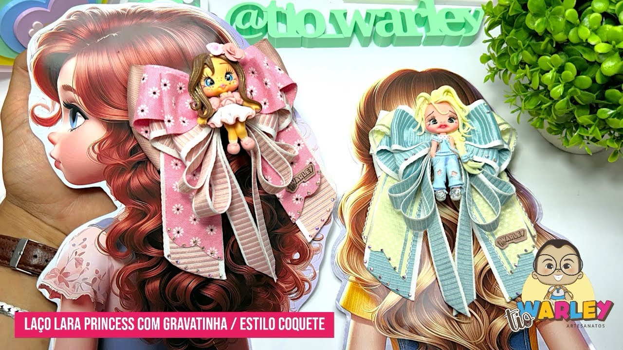 Laço Lara Princess com Gravatinha Estilo Coquete. Dicas para Iniciantes