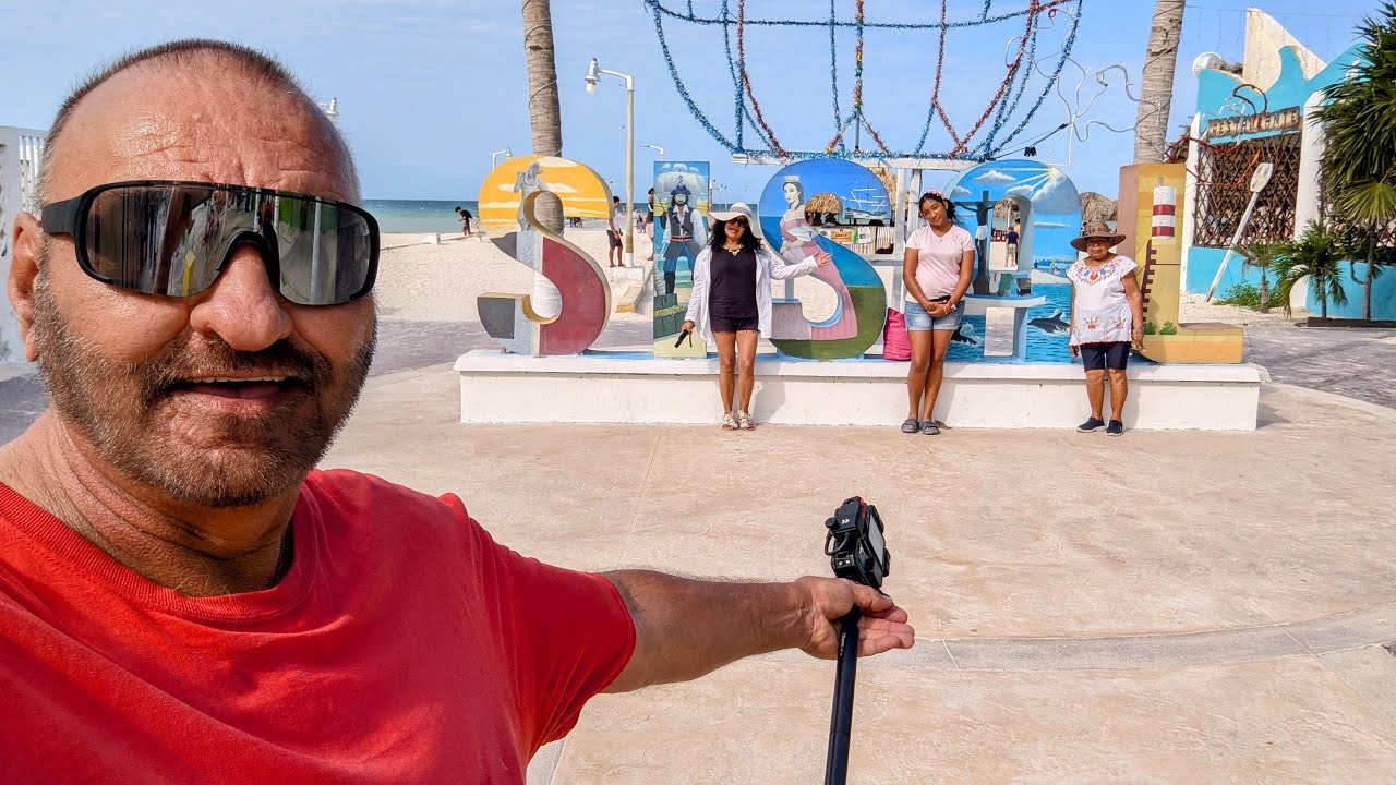 Taking my Belize Family To My Favorite Beach at Sisal Near Merida Yucatan