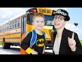 Andrew teaches School bus rules and shows good behavior