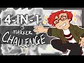 4-IN-1 3 MARKER CHALLENGE! | Success, Failure, or Both?