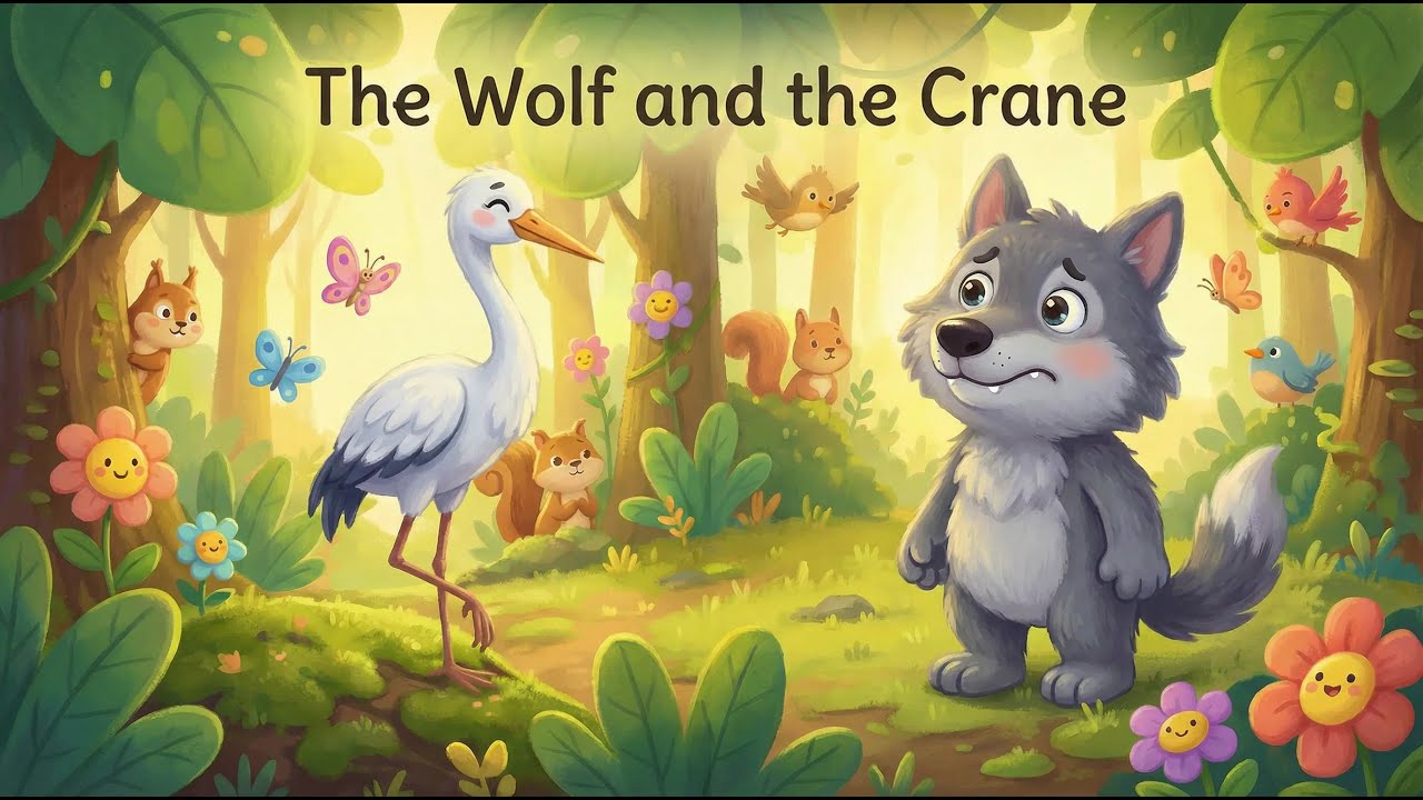 Reading Report｜The Wolf and the Crane｜Bilingual Story｜StoryTime Kids ｜EP69
