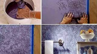 Как стильно покрасить стены без лишних трат, используя обычную губку, тряпку и веник