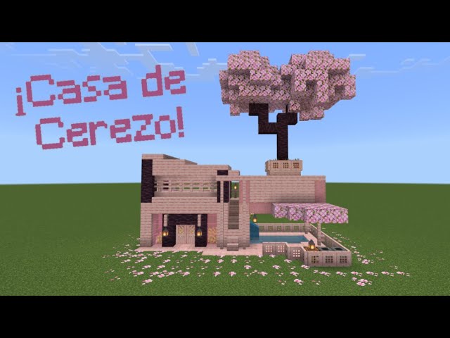 De las casas más bonitas de cerezo 🌸😍 #minecraft