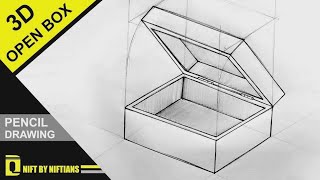 3D OPEN BOX Drawing | Pencil Drawing Tutorial [Dezine Quest : NIFT BY NIFTIANS]