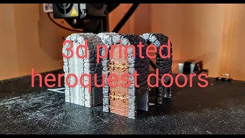 Fully 3D printed Heroquest pt8 3d printed doors and Ogre hoard crater tile ender 3 3D printer