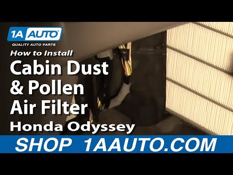 Video: Kaip pakeisti 2002 metų „Honda Odyssey“salono oro filtrą?