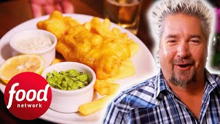 Guy Fieri Explores Twists On Classic British Cuisine Diners Drive-Ins And Dives