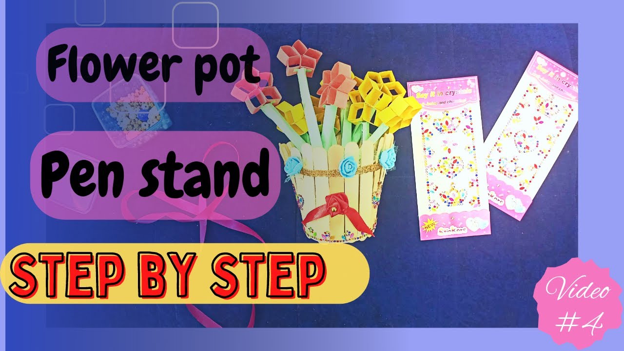 Handmade Flower Pot / Pen stand with the help of waste material ️🤗