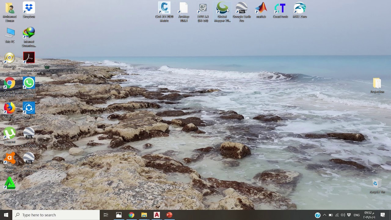 Extract shoreline from Google Earth using Global Mapper - YouTube