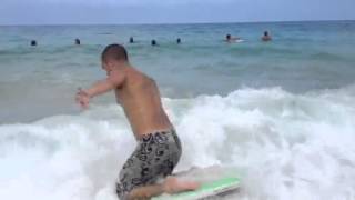 Devin boogie boarding