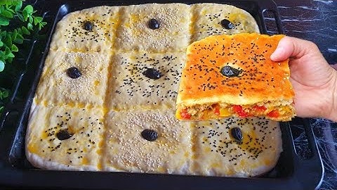 حيرا  شنو توجدي لفطور  جبتلك أسهل خبزة معمرة بحشوة بنيينة بالخضار أو دجاج جربيها عمرك تسنغناي عليها