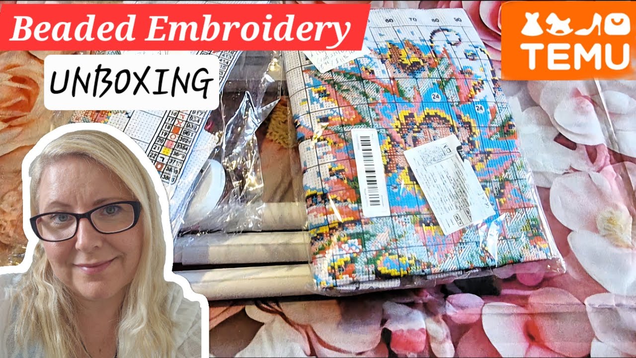 Beaded Embroidery/Unboxing/Temu