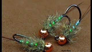 Fly Tying a Squirrel Hair Jig River Nymph by mak