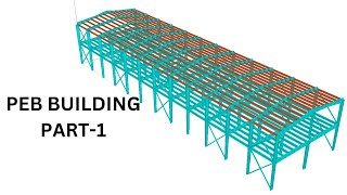 PART-1 COMPLETE PEB STEEL STRUCTURE DESIGN USING STAADPRO AND DRAWING USING AUTOCAD screenshot 4