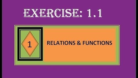 10th maths _Samacheer TN new _ Functions & Relations_EXERCISE : 1.1