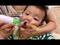しーくんまたもや吸い取り器で鼻水を吸われて泣いちゃう(T-T)