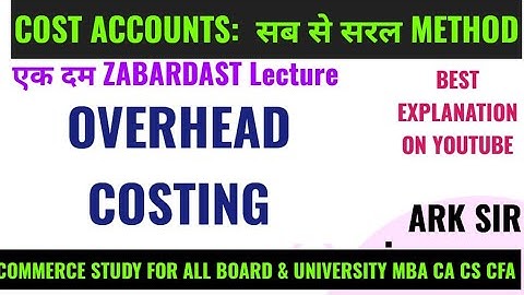 UNIVERSITY SOLUTION Overheads distribution 20 marks COST ACCOUNTS TYBCOM SEM 5 Cost Allocation Mcom