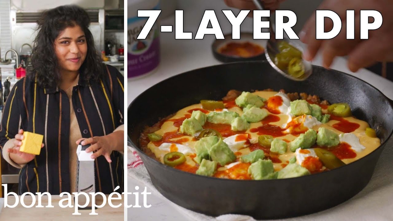 ⁣Warm & Cheesy 7-Layer Skillet Dip, Ready For Gameday | From The Test Kitchen | Bon Appétit