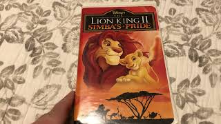 The Lion King II: Simba’s Pride VHS Review (January 2022 Edition) (My First Video in 2022)