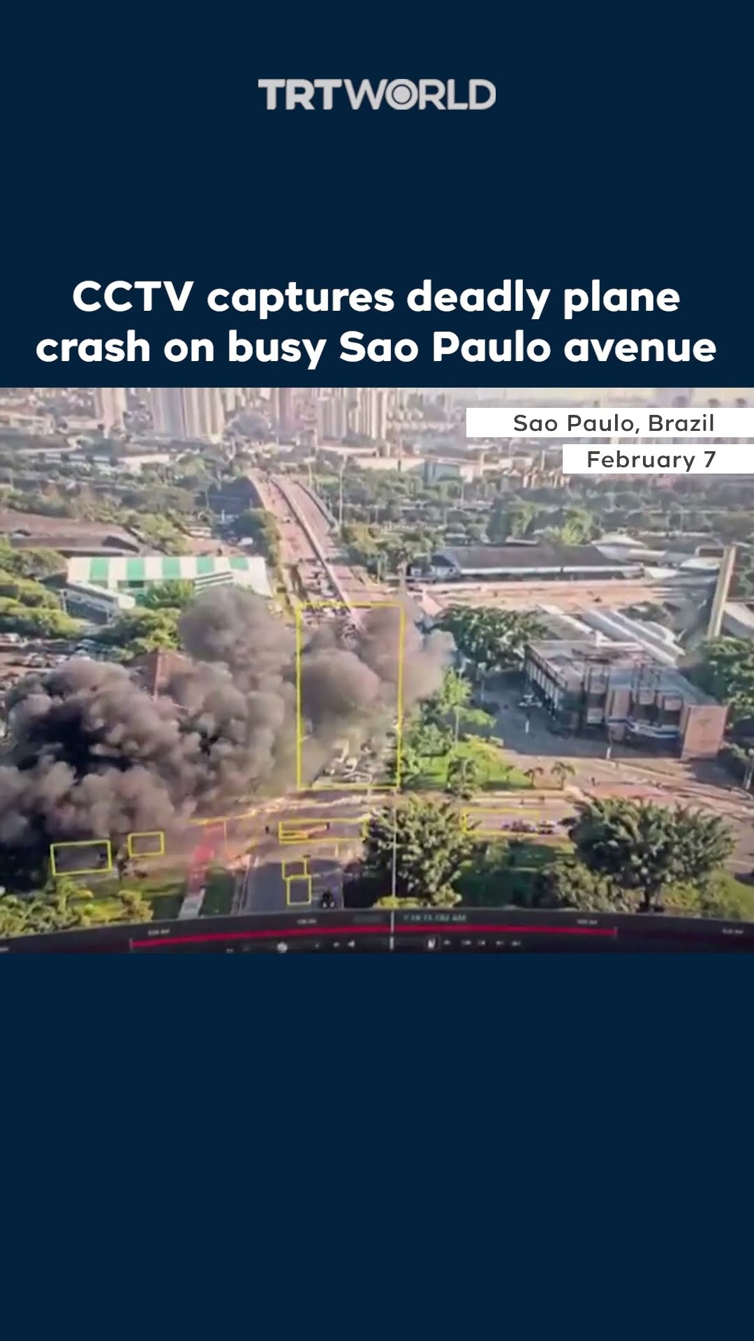 CCTV captures deadly plane crash on busy Sao Paulo avenue