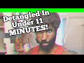 Detangled MY NATURAL HAIR  in under 11 minutes! - Neter Gold