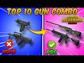 Top 10 best gun combinations in pubg mobile weapon comboloadout tips and tricks 2021