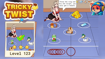 Tricky Twist Puzzle – Level 123 RING TOSS GAME Walkthrough Solutions | iOS / Android Gameplay