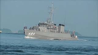 海上自衛隊in来島海峡 令和2年 梅雨 掃海艇なおしま1