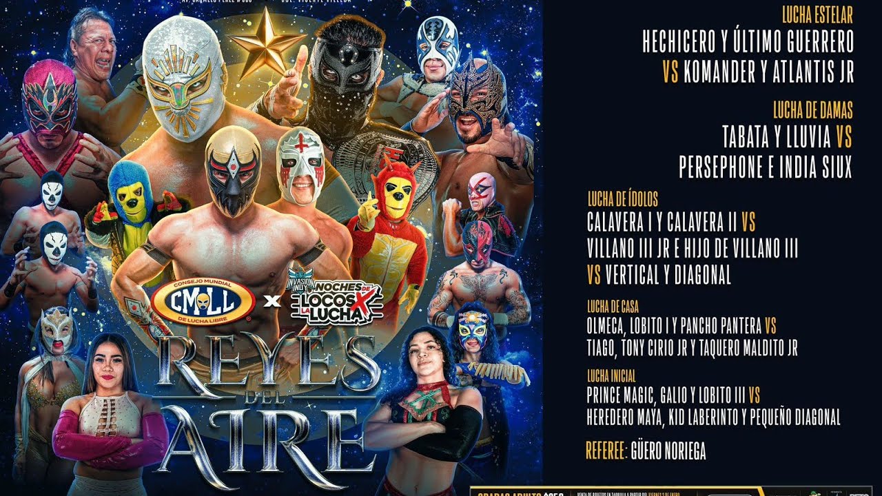 Místico y Máscara Dorada vs Soberano Jr y Bandido ARENA NEZA/CMLL x INVASION INDY 