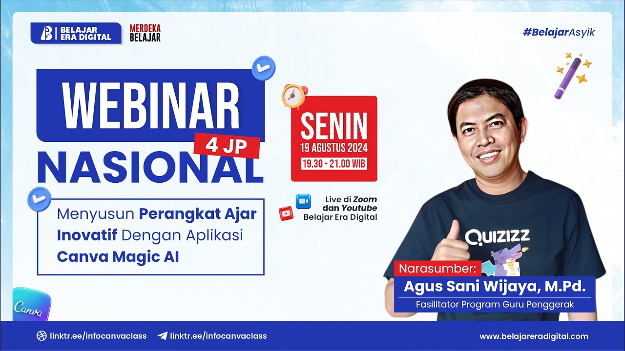 Webinar ! Menyusun Perangkat Ajar Inovatif Dengan Aplikasi Canva Magic AI