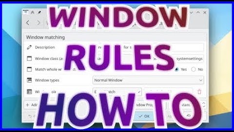 KDE: How To Make Windows Transparent, Freeze Them, Make Them Impossible To Close And More!