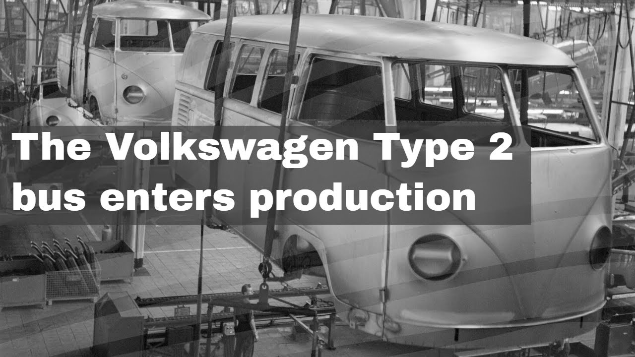 8th March 1950: Volkswagen Type 2 'Camper' van enters production, known as  the Transporter or Bus 