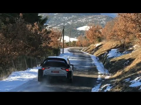 Ott Tänak Flat Out - Toyota Yaris WRC - Rallye Monte Carlo 2018 Tests
