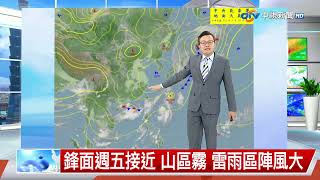 【立綱氣象報報】鋒面南移 北部溫降 中南部多雲偶雨│中視午間氣象 20240529