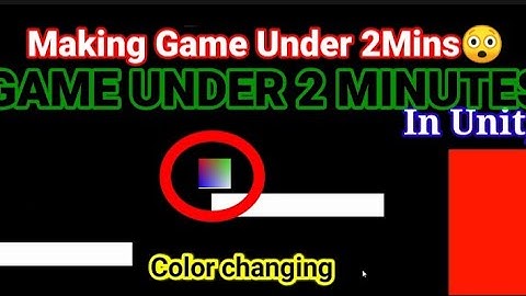 Making Android and Pc Game in less than 2 mins in unity | Making Unity game in less then 2 min |