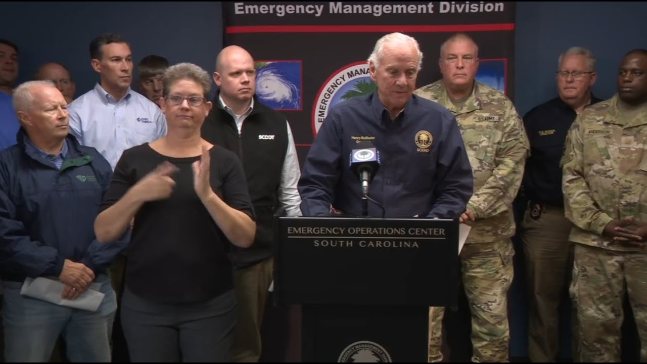 WATCH LIVE: Gov. McMaster and emergency officials give Helene recovery ...