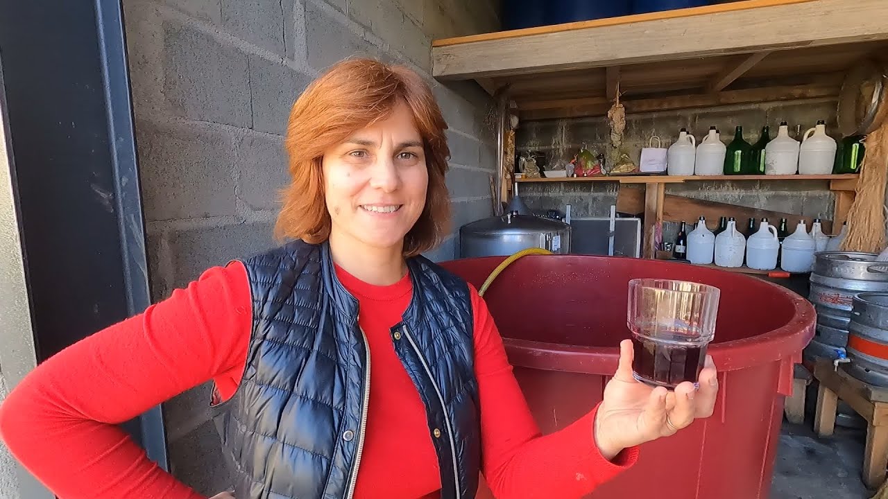 Como fazemos trasfega  do nosso vinho, #passados 41 dias