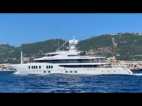SYNTHESIS, 74m AMELS built Superyacht docking in Gibraltar