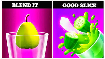 Blend it vs Good Slice - Android iOS Mobile Gameplay Walkthrough @KLSKINBOX