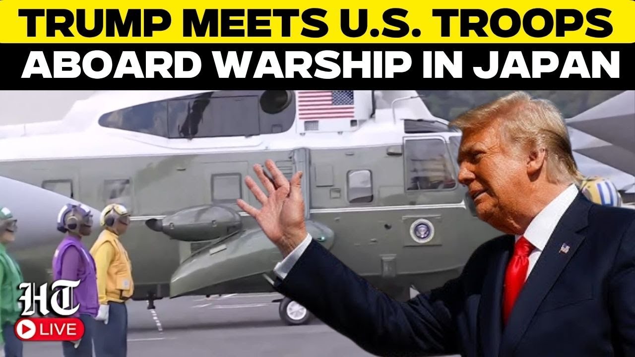 Live: Trump Visits Yokosuka Naval Base, Meets American Soldiers Aboard USS George Washington