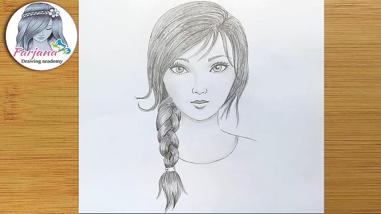 How To Draw A Girl Face With Pencil For Beginners Youtube