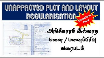 Unapproved Plot and Layout Regularisation sketch download | dtcp approval in Tamilnadu