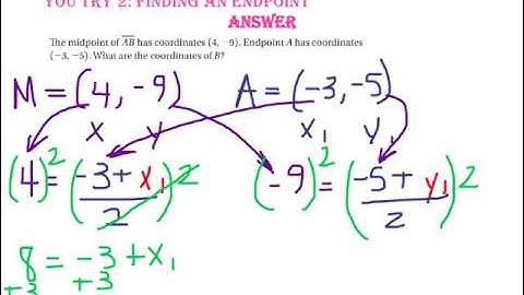1-7: Midpoint and Distance in the Coordinate Plane