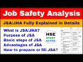 Job safety analysis jsa  jsajha  purposebasic stepsadvantageshow to prepare or fill jsa